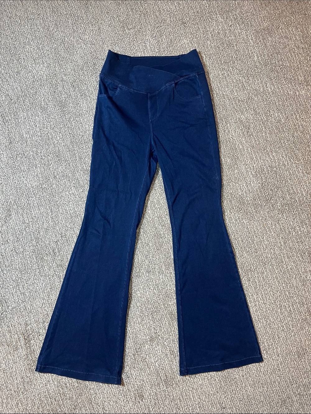 Women's Navy Boot Cut Flare Jeggings